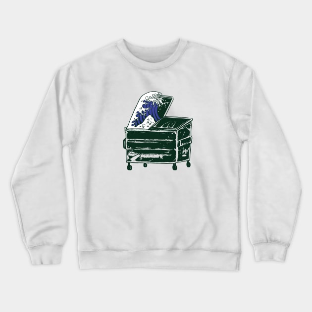 Dumpster wave Crewneck Sweatshirt by popcornpunk